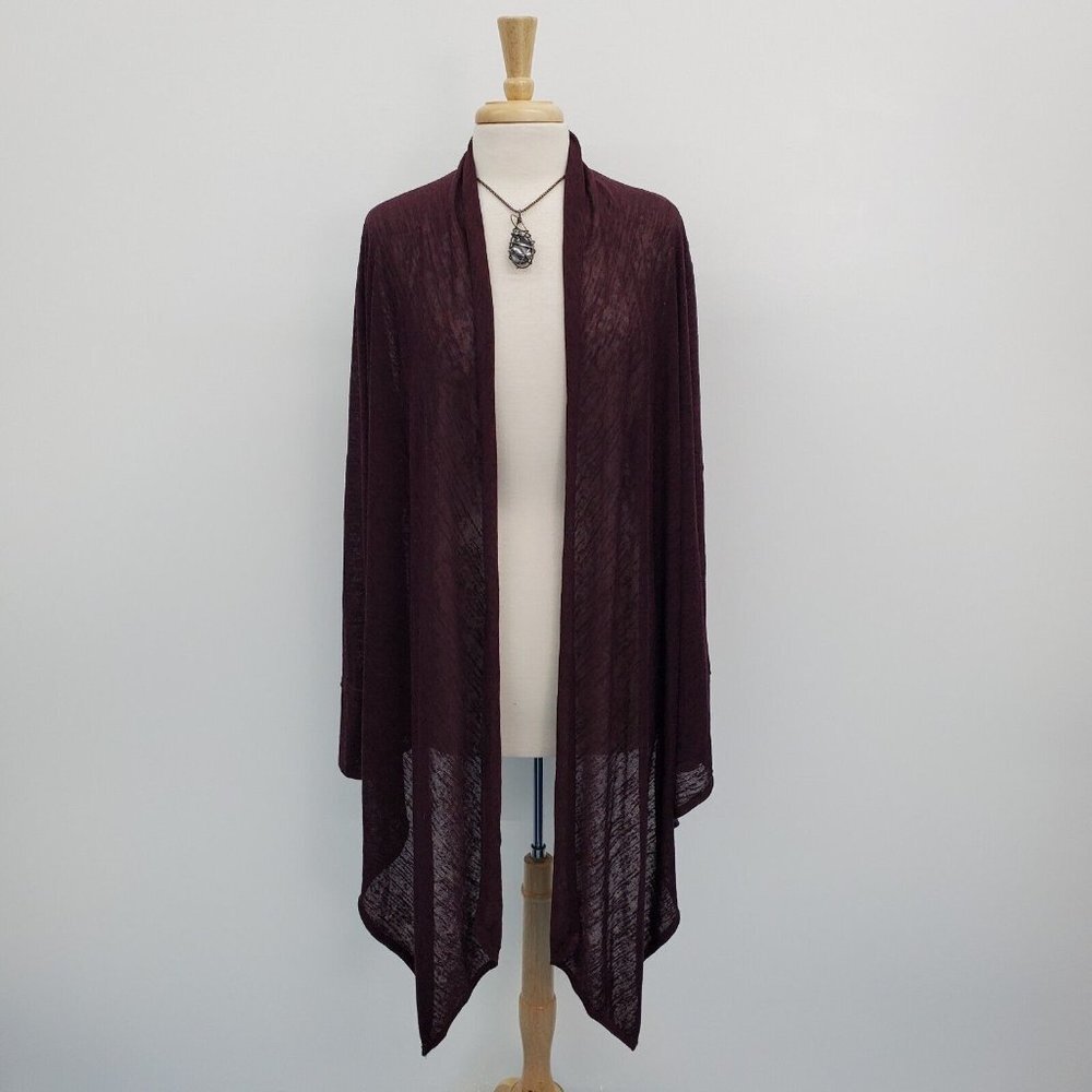 Jeans By Buffalo Womens Purple Open Front Lightweight Knit Cardigan Size‎ XL